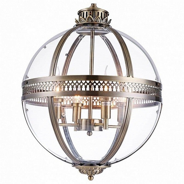 Люстра подвесная DELIGHT COLLECTION RESIDENTIAL KM0115P-4M antique brass