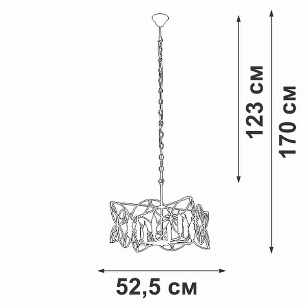 Люстра подвесная VITALUCE  V3008-8/8
