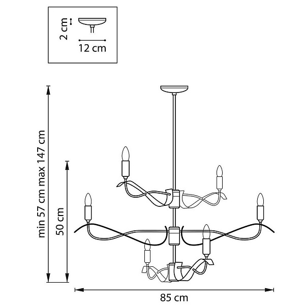 Люстра подвесная LIGHTSTAR RAGNO 733267