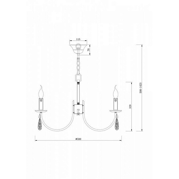 Люстра подвесная FREYA FORTE FR1006PL-06N