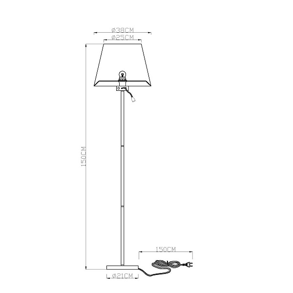 Торшер ARTE LAMP ELBA A2581PN-2AB