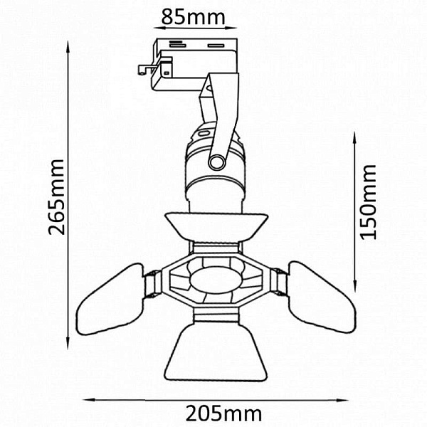 Трековый светильник CRYSTAL LUX CLT 0.31 003 CLT 0.31 003 WH