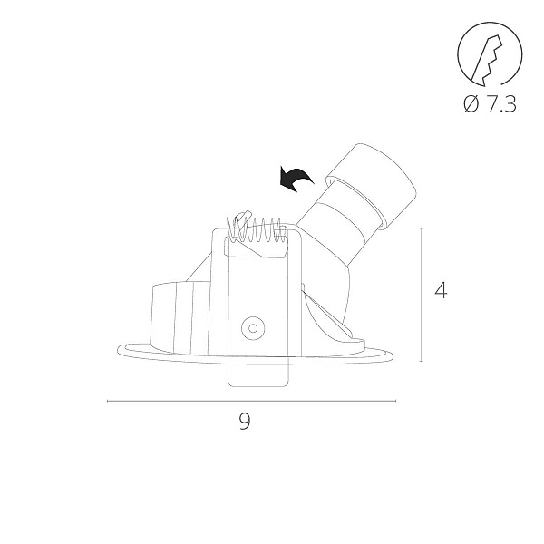 Светильник встраиваемый ARTE LAMP A3217PL-1WH