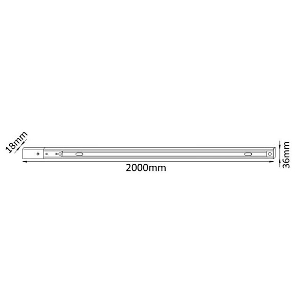 Шинопровод 1-фазный CRYSTAL LUX CLT 0.11 CLT 0.11 01 L2000 WH