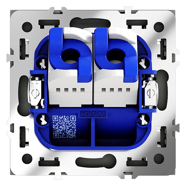 Розетка RJ45 + RJ45, S70, Графит, VLS060207, VOLTUM