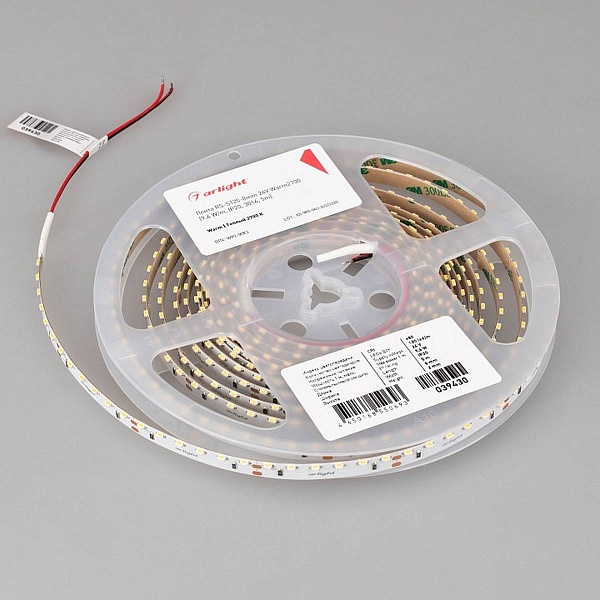 Лента LED RS-S120 9,6 W/m 24V IP20 3014/120 2700K 8mm (5м) 39430 ARLIGHT