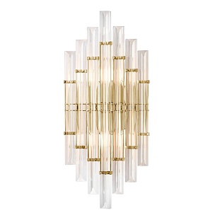 Бра CRYSTAL LUX SARAGOSA AP2 BRASS/TRANSPARENTE