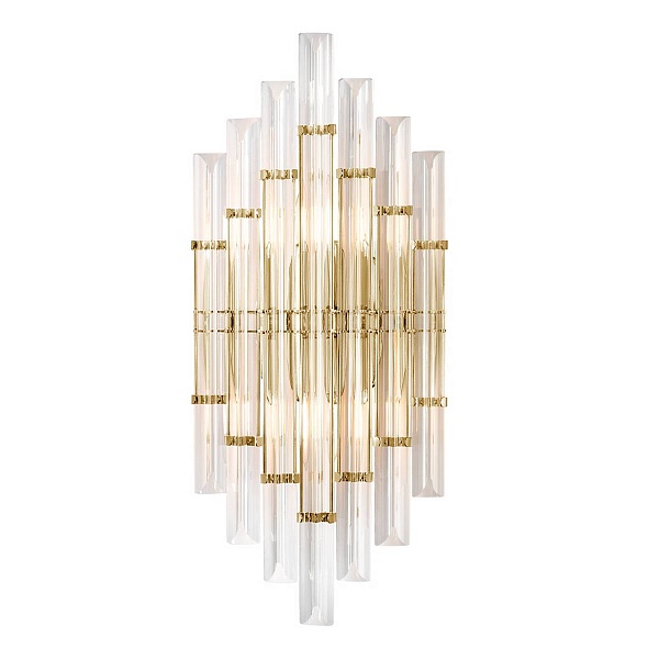 Бра CRYSTAL LUX SARAGOSA AP2 BRASS/TRANSPARENTE