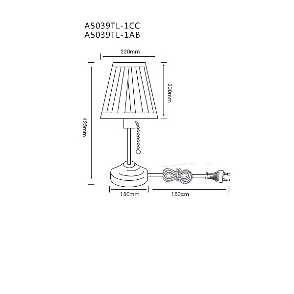 Настольная лампа ARTE LAMP MARRIOT A5039TL-1AB