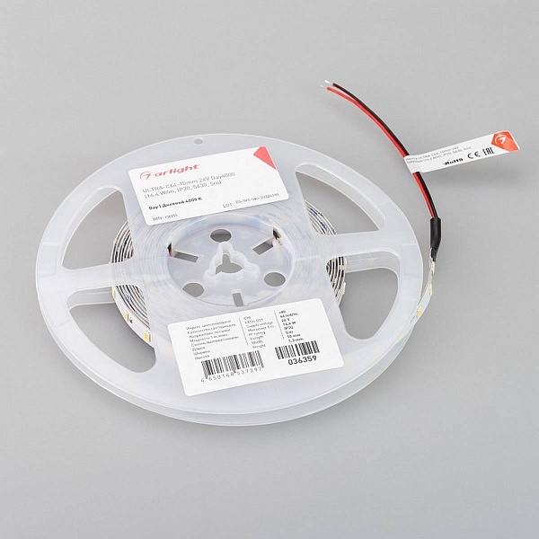 Лента LED ULTRA-C64 14,4 W/m 24V IP20 5630/64 4000K 10mm (5м) 36359 ARLIGHT