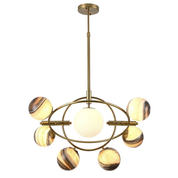 Люстра подвесная DELIGHT COLLECTION PLANET KG1122P-7B brass