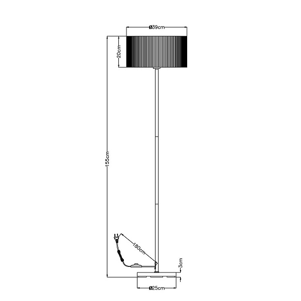 Торшер ARTE LAMP MALLORCA A1021PN-1SS