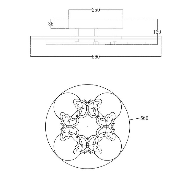 Люстра потолочная ESCADA BUTTERFLY 10272/8LED