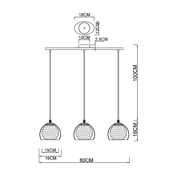 Подвес ARTE LAMP RASTABAN A7984SP-3PB
