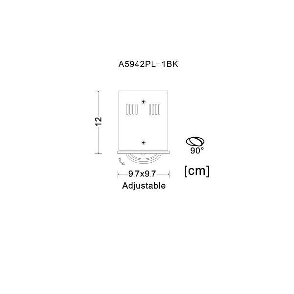 Спот ARTE LAMP Cardani A5942PL-1BK
