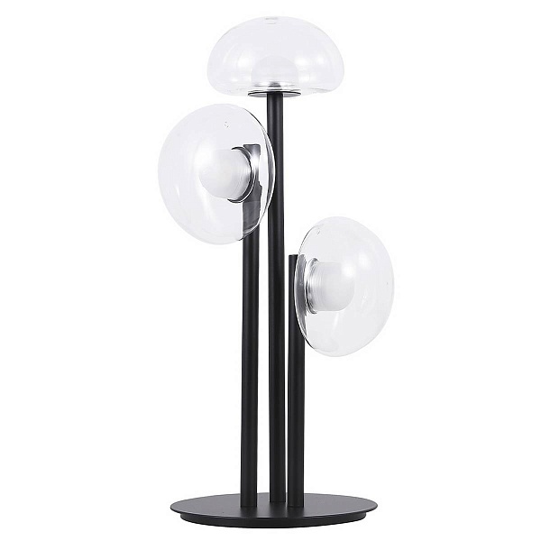 Настольная лампа CRYSTAL LUX BOSQUE LG3 BLACK/TRANSPARENT