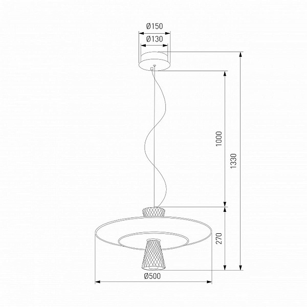 Подвес EUROSVET TITANIA 40029/1 LED белый