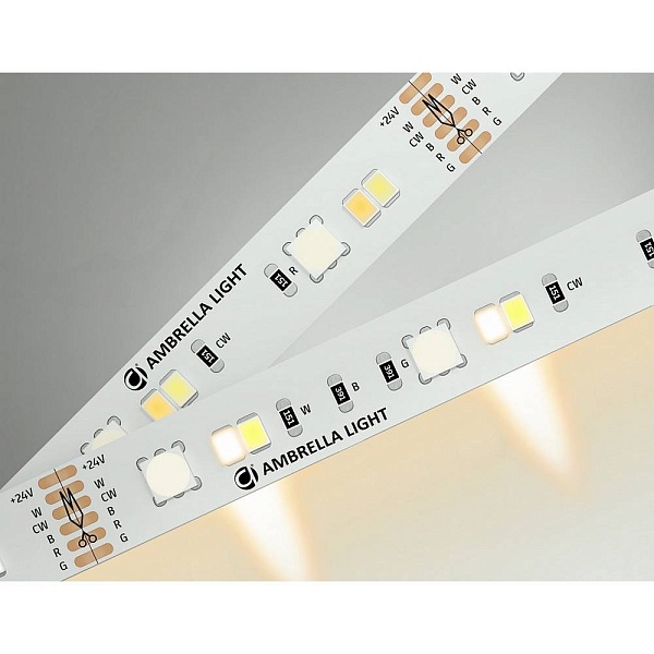 Лента LED 13 W/m 24V IP20 5050+2835/90 RGB+3000-6500K 12mm (5м) GS4501 AMBRELLA LIGHT