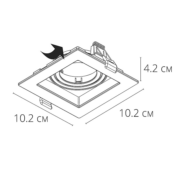 Светильник встраиваемый ARTE LAMP SIMPLEX A6662PL-1WH