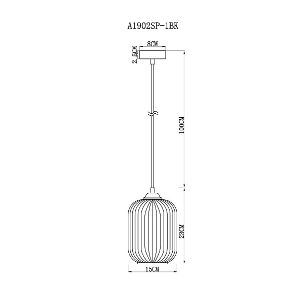 Подвес ARTE LAMP ARWEN A1902SP-1BK
