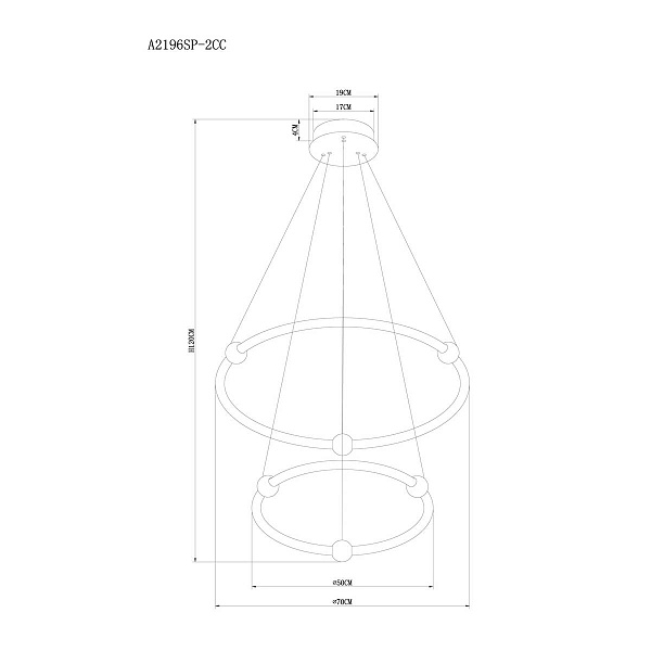 Подвес ARTE LAMP HARLEY A2196SP-2CC