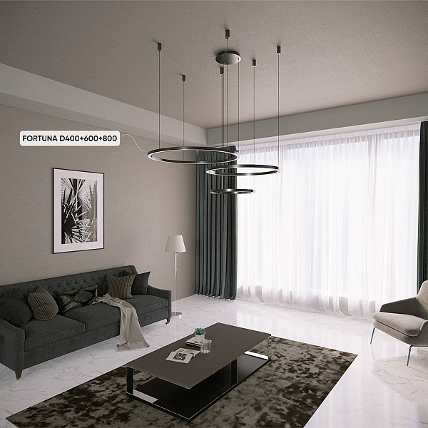 Подвес CRYSTAL LUX FORTUNA SP158W LED BLACK