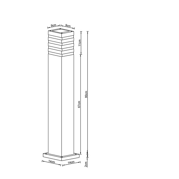 Светильник уличный столб низкий ARTE LAMP HEATHER A4418PA-1BK