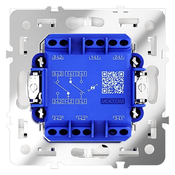 Переключатель 2-кл с подсветкой, S70, Кашемир, VLS020403, VOLTUM
