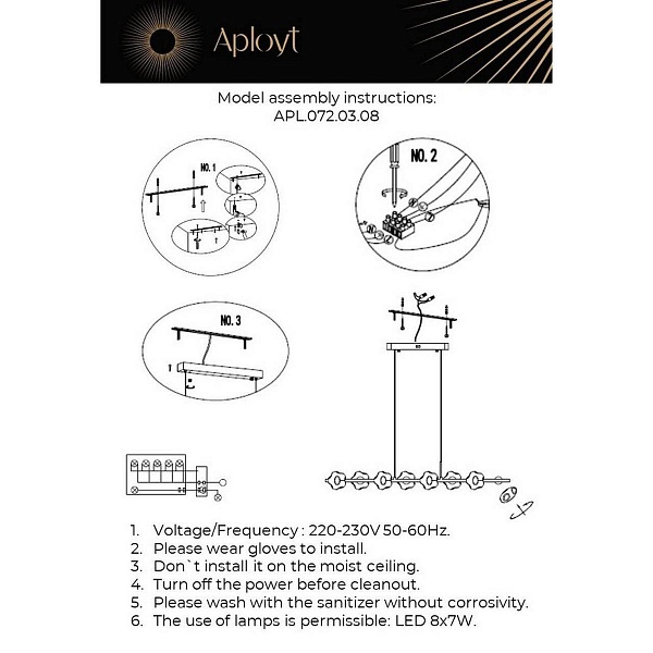 Подвес APLOYT KLARISSA APL.072.03.08