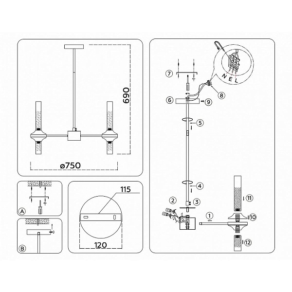 Люстра подвесная AMBRELLA LIGHT HIGH LIGHT LH55353