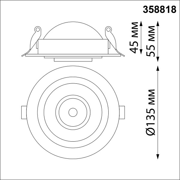 Светильник встраиваемый NOVOTECH GESSO 358818