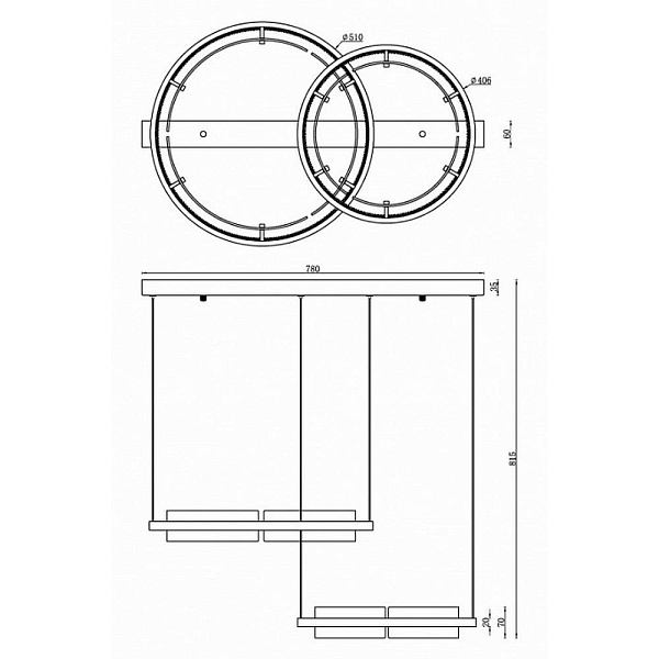 Подвес ILEDEX MERIDIAN C4716-78 CR