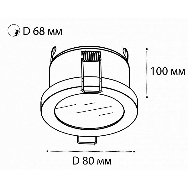Светильник встраиваемый ITALLINE 2633 DL-2633 black