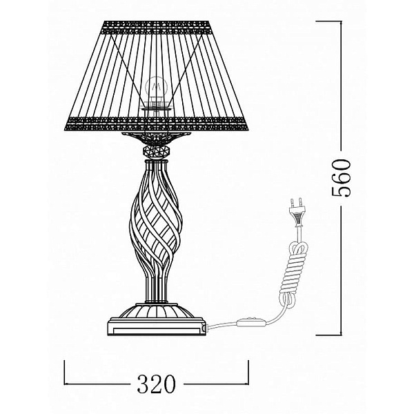 Настольная лампа MAYTONI ELEGANT 3 RC247-TL-01-R