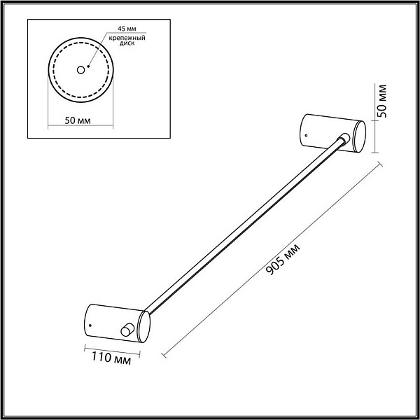 Бра ODEON LIGHT DALIA 4395/8WL