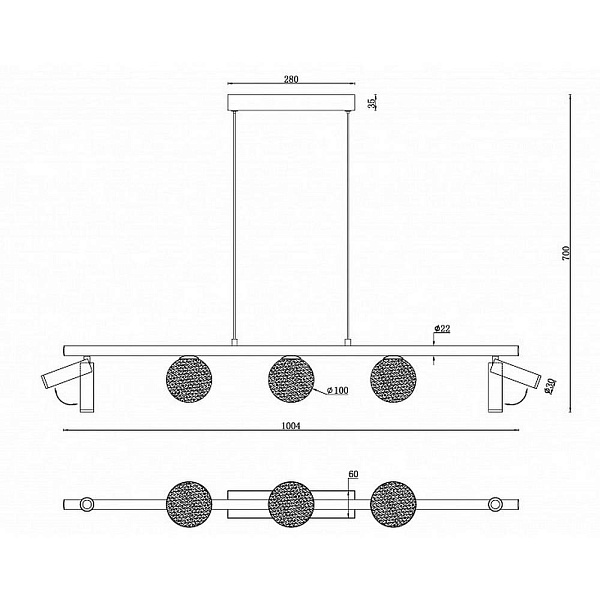 Подвес ILEDEX TELESCOPE C4774-100 SGD