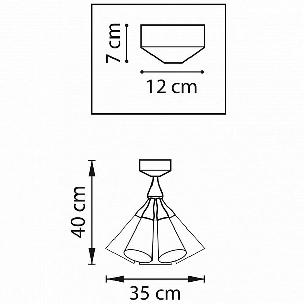 Люстра потолочная LIGHTSTAR CONE 757070