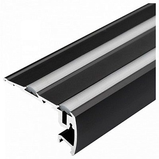 Профиль для ленты LED для ступеней STEP-2000 BLACK 81x40мм (2м) 018507 ARLIGHT
