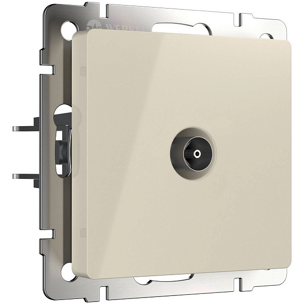 Розетка  TV одиночная, слоновая кость , W1184003, WERKEL