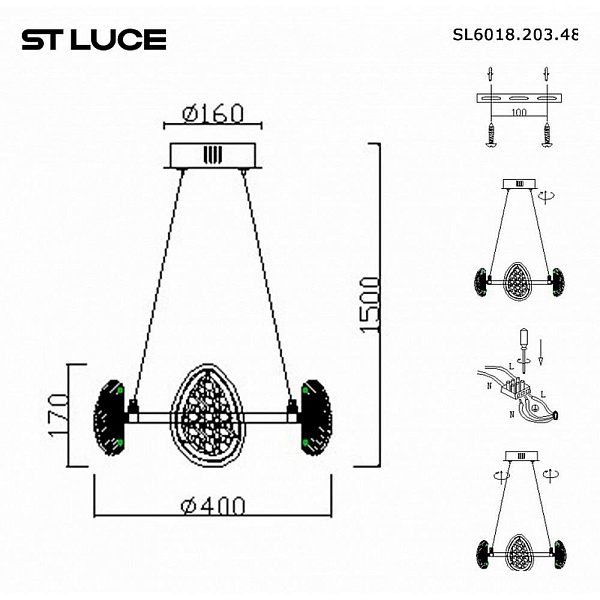 Люстра подвесная ST LUCE ENIGMA SL6018.203.48
