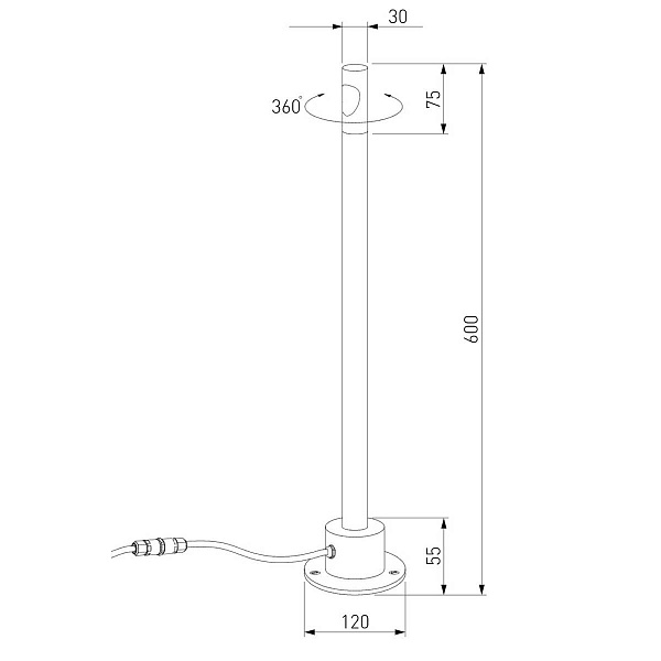 Светильник уличный столб низкий ELEKTROSTANDARD LATENT 35174/S черный a066695
