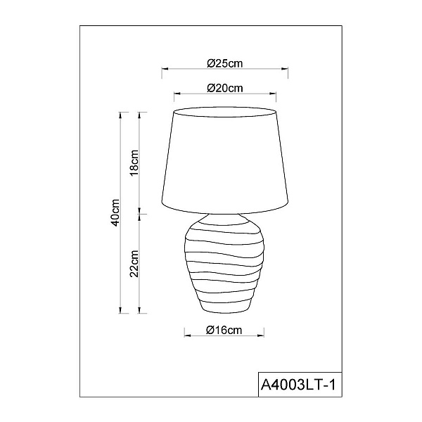Настольная лампа ARTE LAMP KORFU A4003LT-1CC