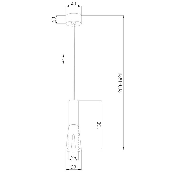 Подвес ELEKTROSTANDARD PINO 50311 LED 5W 4000K черный a067971