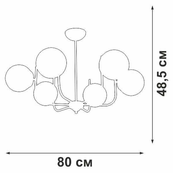 Люстра потолочная VITALUCE  V39570-8/6PL