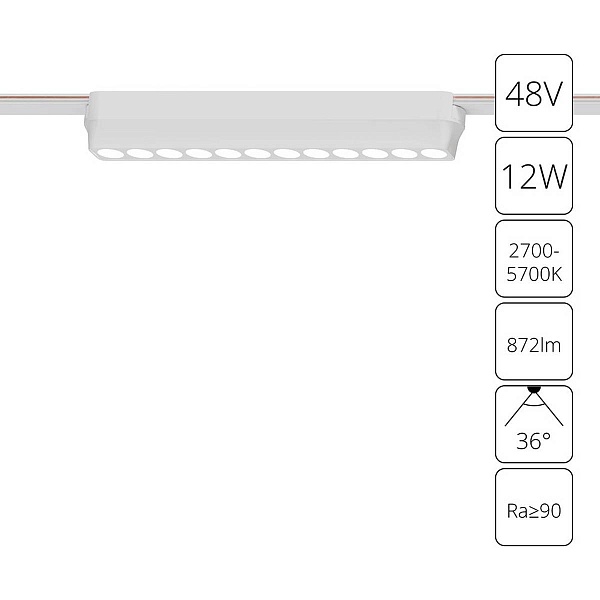 Трековый светильник ARTE LAMP RAPID A2954PL-1WH