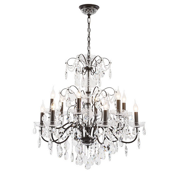 Люстра подвесная CRYSTAL LUX ODELIS SP12 BROWN
