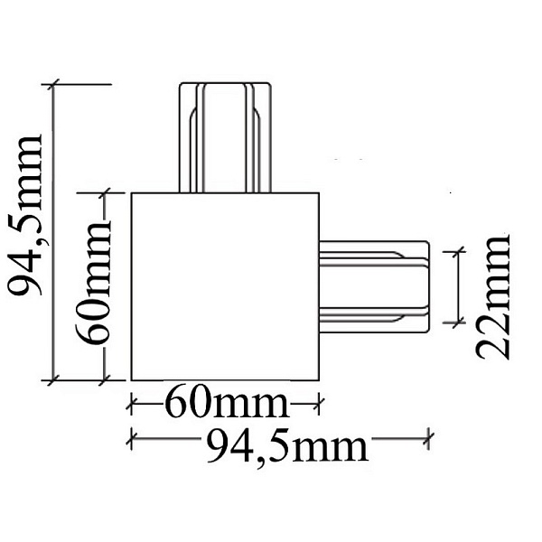 L-коннектор CRYSTAL LUX CLT 0.2211 03 WH