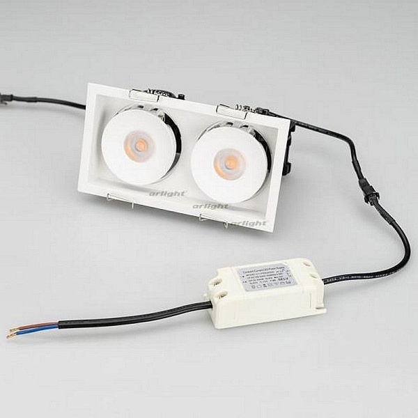 Светильник встраиваемый ARLIGHT CL-SIMPLE-S148X80-2X9W DAY4000 (WH, 45 DEG) 028150