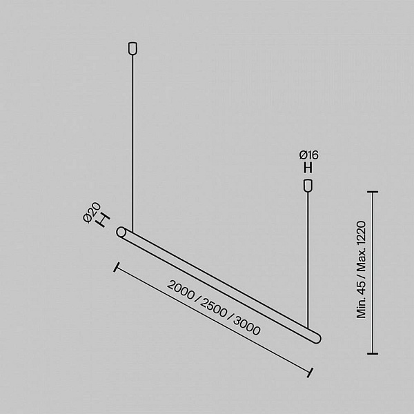 Подвесное крепление MAYTONI ACCESSORIES FOR SYSTEM PARITY TRA130SWK-B
