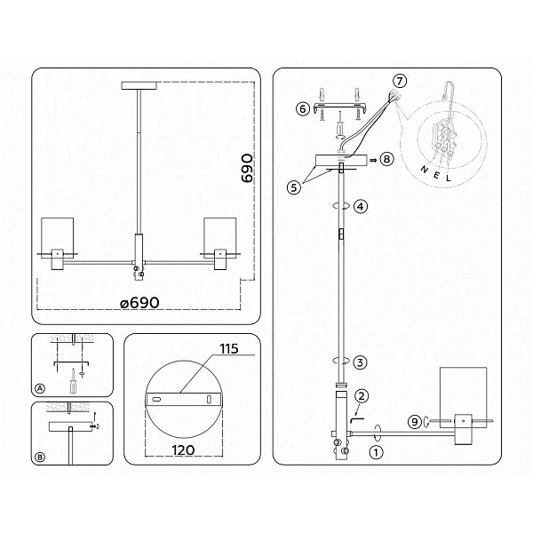 Люстра подвесная AMBRELLA LIGHT HIGH LIGHT LH57031